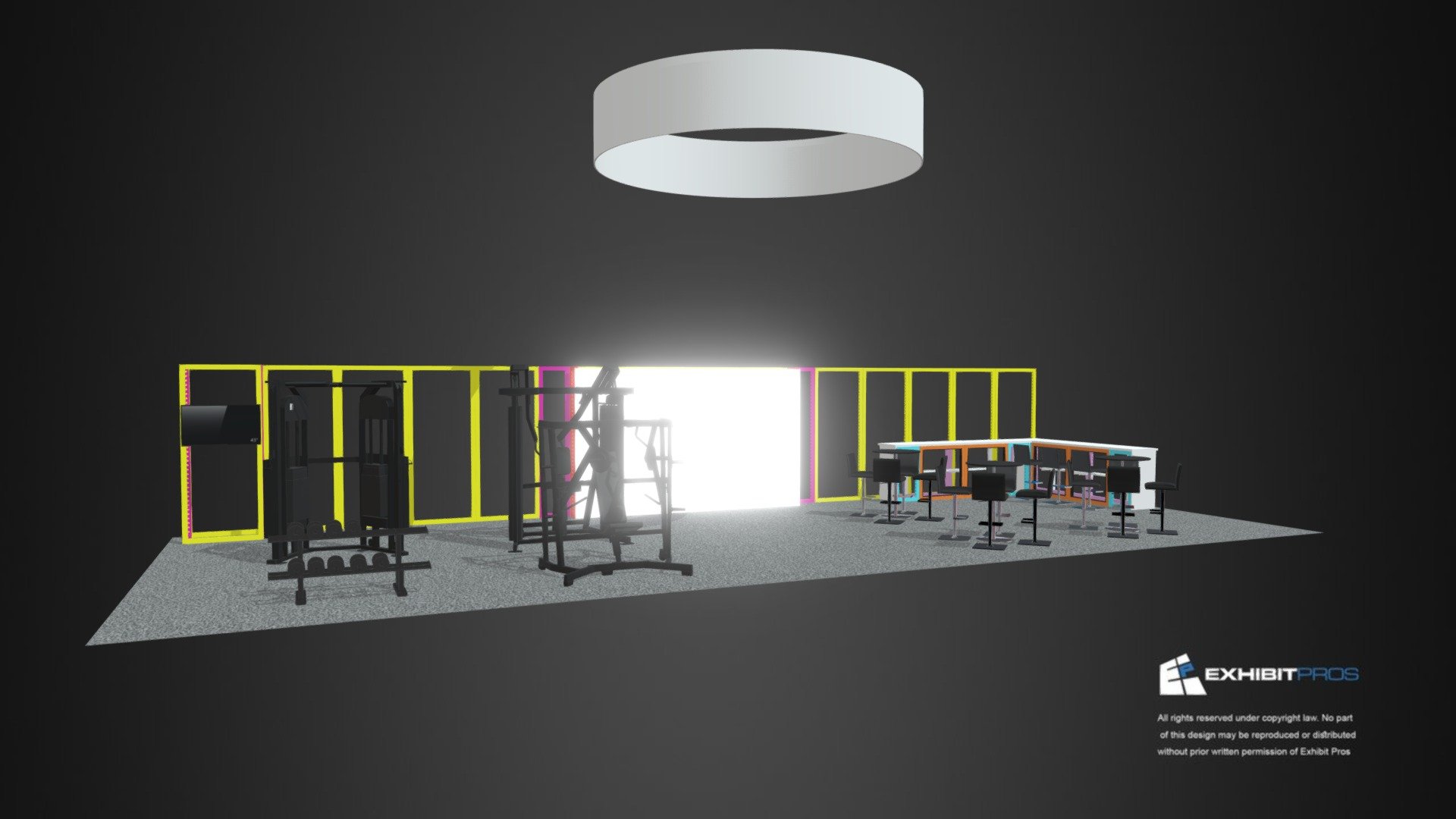 Watson 20x50 Gym IHRSA 2025 Frame 3D model by ExhibitPros [3bd494c