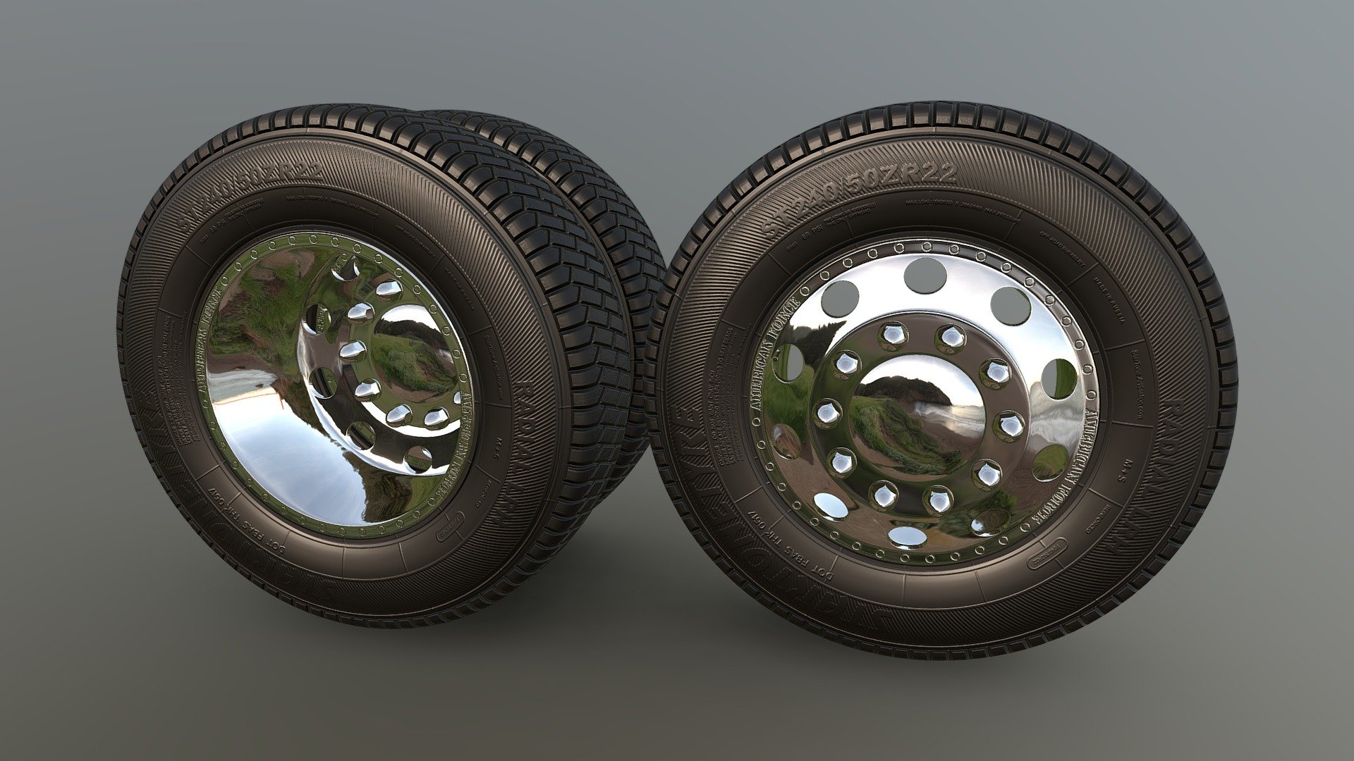 3D model-truck Wheel.
