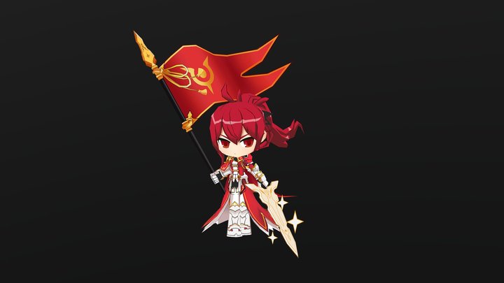 Elsword The Red Knight, Elesis 3D Model