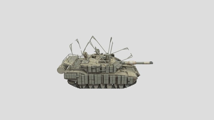 UA Abrams w. anti-drone protection – Modello 3D gratuito STL