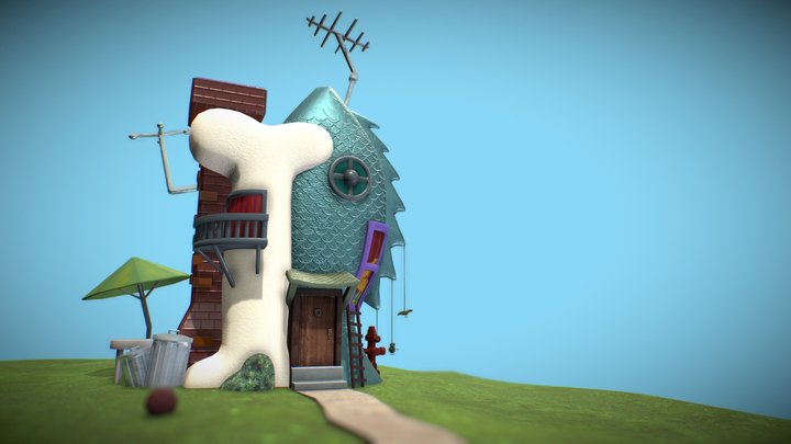 A CatDog's house 3D Model