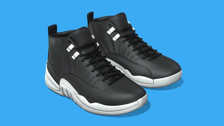 AJ 12 Basketball Sneakers – Modelo 3D gratuito STL