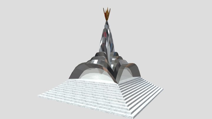 Chrome Pyramid 3D Model