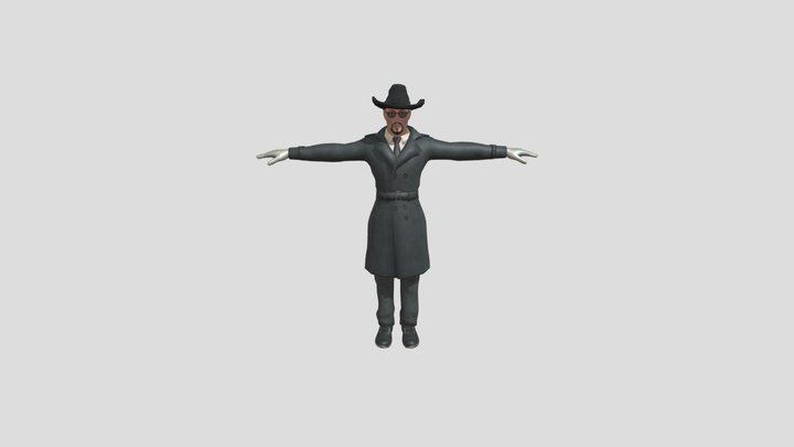 Boss Mafia Man character 3D Model