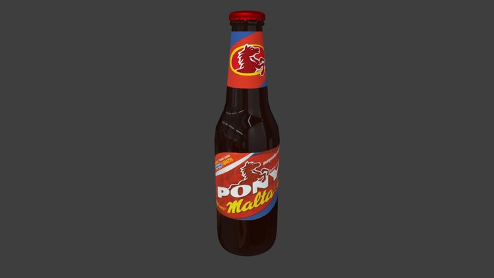 Ponymalta colombian drink 3D Model