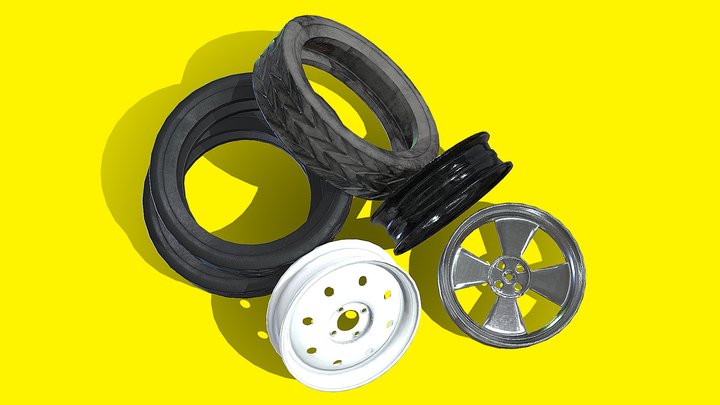 Wheels & tires 3D Model