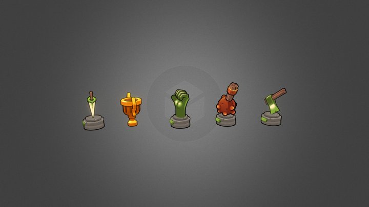items - beakers 3D Model