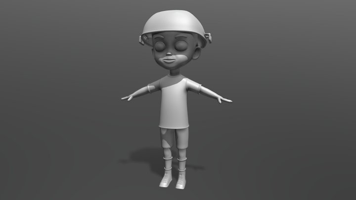 SNOU. Male cartoon character 3D Model