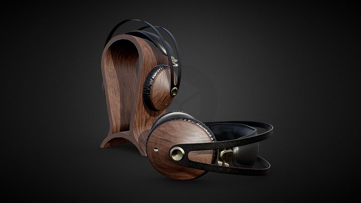 Headphone Meze Audio 99 Classics with Stand 3D Model