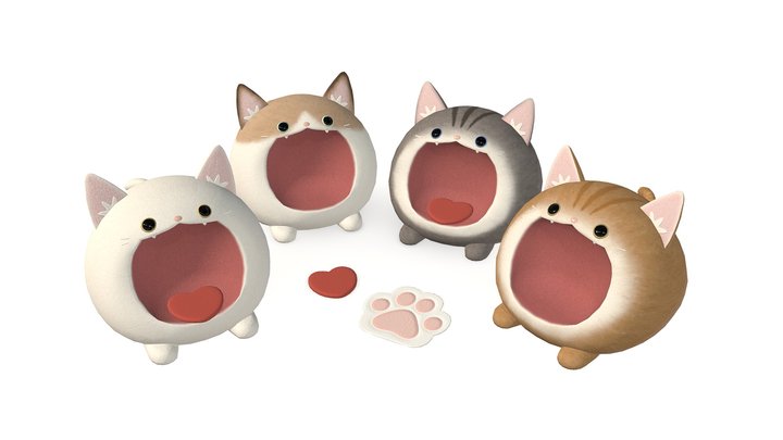 Cat Cushion 3D Model