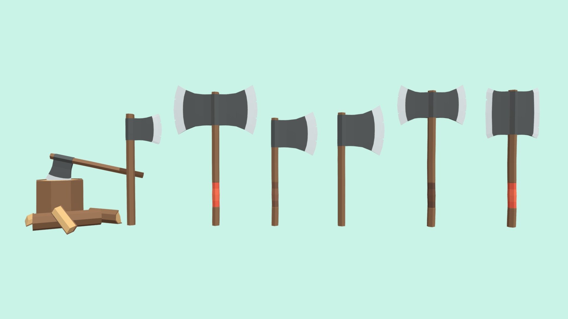 Lowpoly Axes