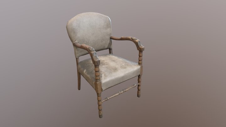 Antique Arm Chair 3D Model