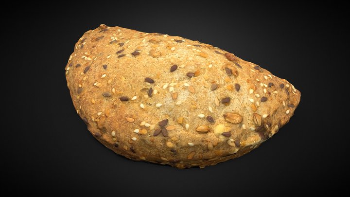 Sesame Cheese Pie 3D Model