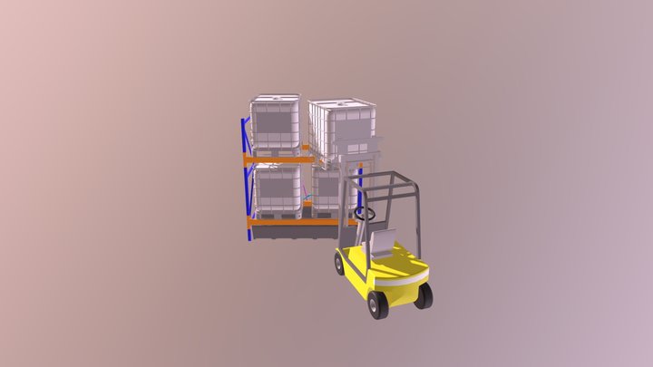 Stacja Dystrybucji Z IBC 3D Model
