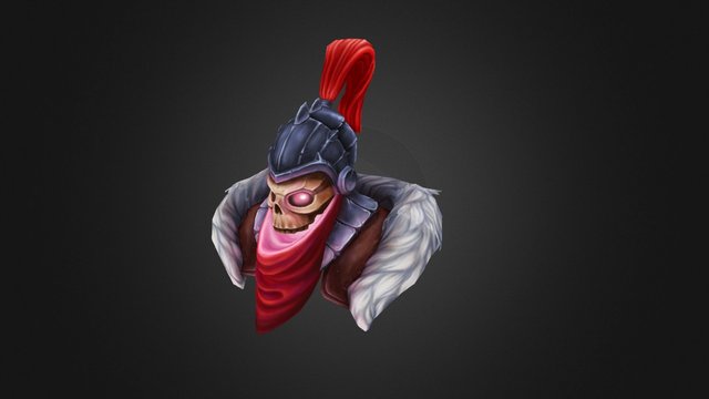 Skull of warrior 3D Model