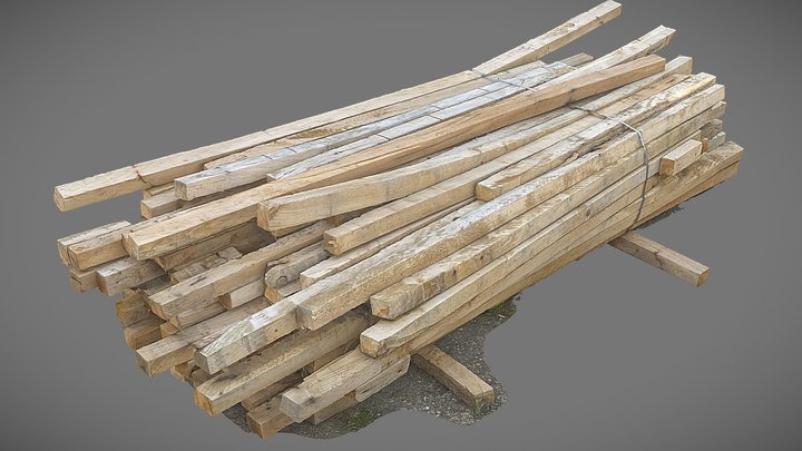 Stack of Wooden Planks I. – Free 3D Model STL
