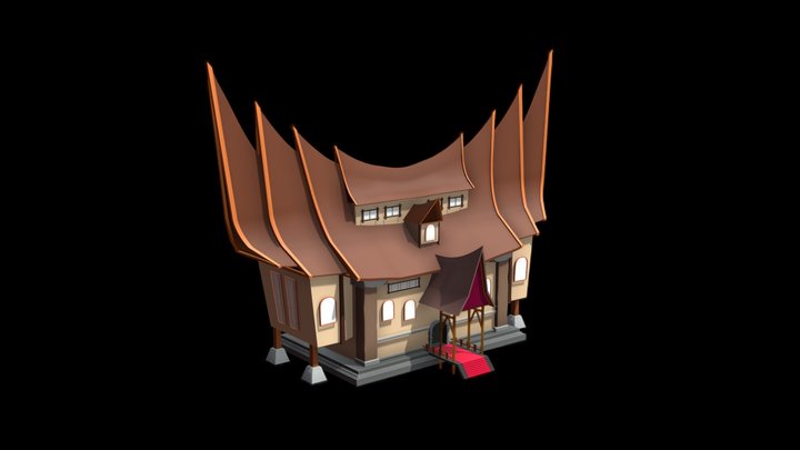 Rumah Gadang Indonesia ( Option 1 ) 3D Model