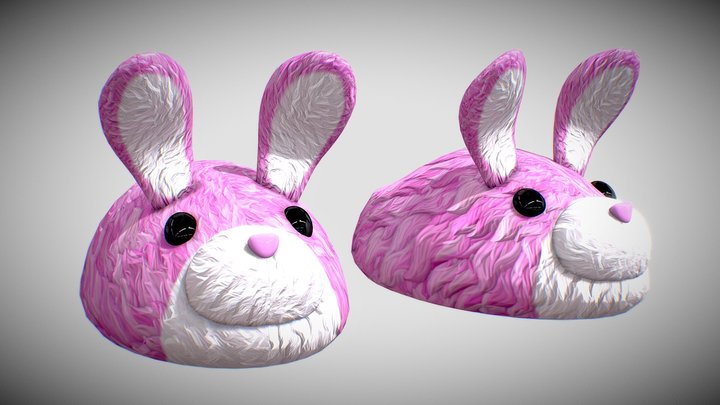 Bunny Slippers 3D Model