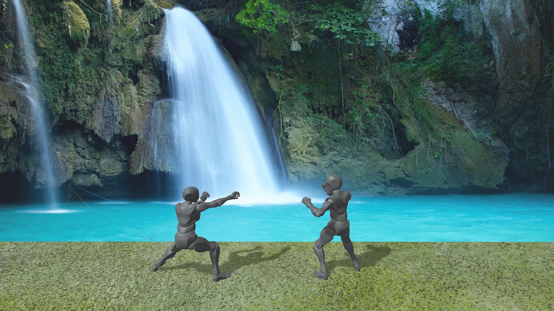 Animated Fight Scene Cebu Island Philippines