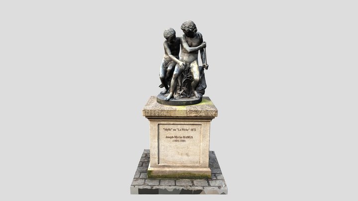 Statue in Troyes 3D Model