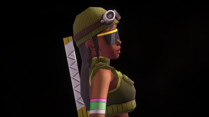 Gangsta Hockey Girl 3D Model