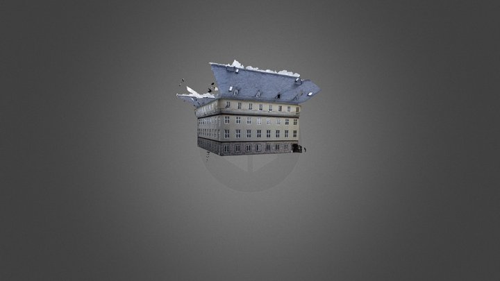 Kunstgebäude Marburg Innenhof 3D Model