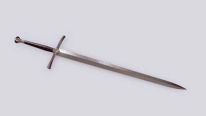 High Poly Medieval Sword 3D Model