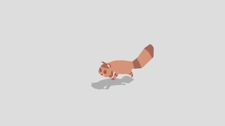 Low Poly Tanuki - Animated 3D Model