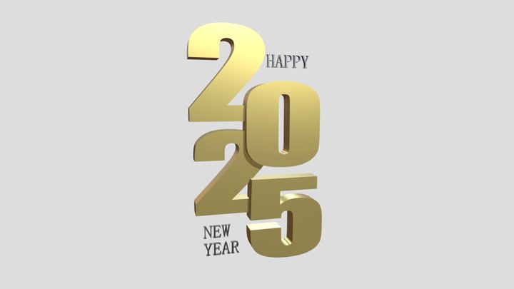 New Year 2025 3D Model