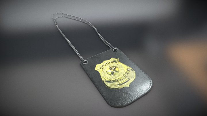 Police badge | PBR Model 3D Model