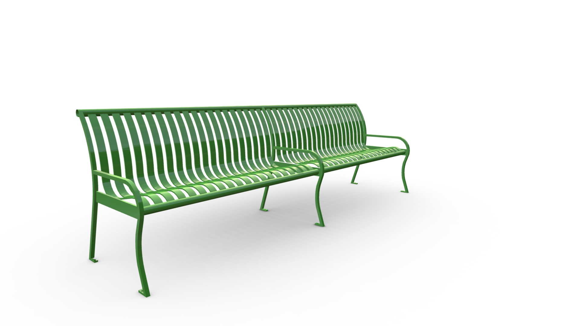 3D model SC-05.2,7 - This is a 3D model of the SC-05.2,7. The 3D model is about a green bench with a white background.
