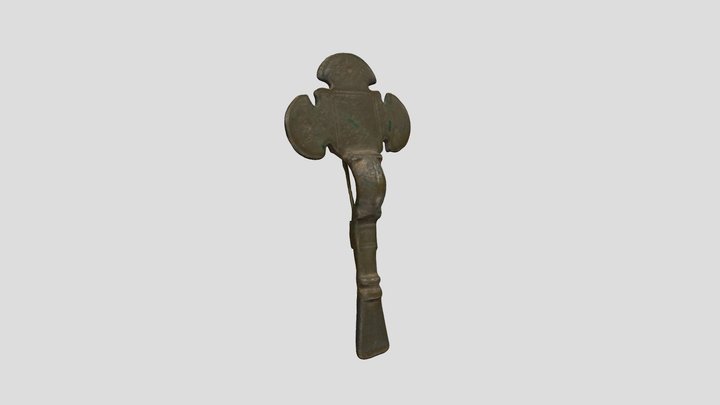 Anglo-Saxon Small Long Brooch Replica 3D Model