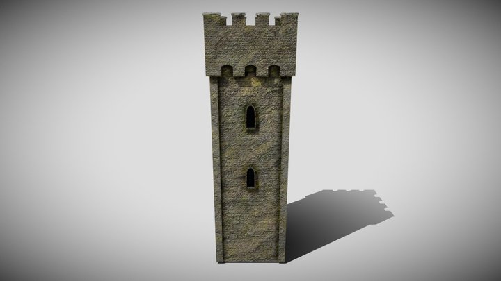 Medieval Castle Tower 3D Model