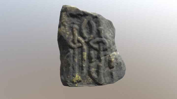 Carved stone fragment, Iona, Scotland, Feb 2018 3D Model