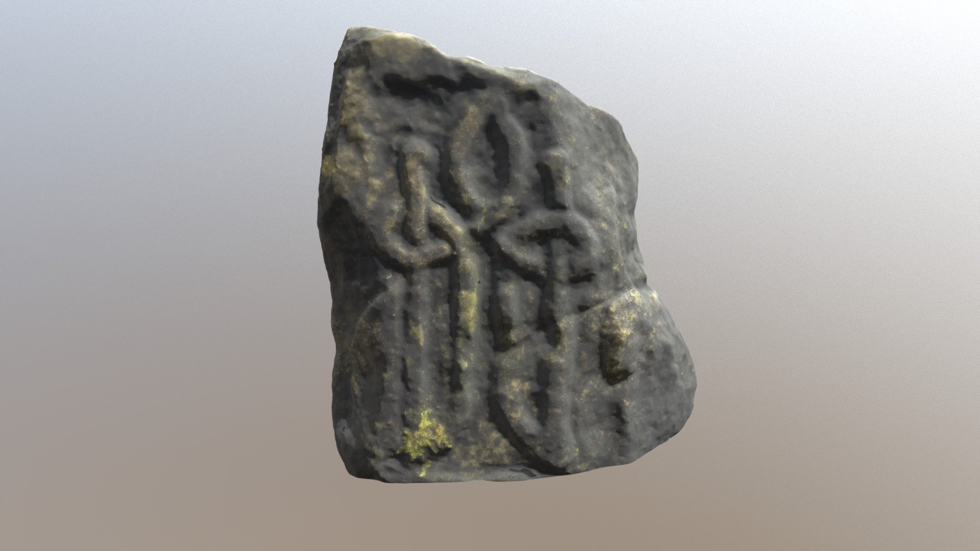 Carved stone fragment, Iona, Scotland, Feb 2018