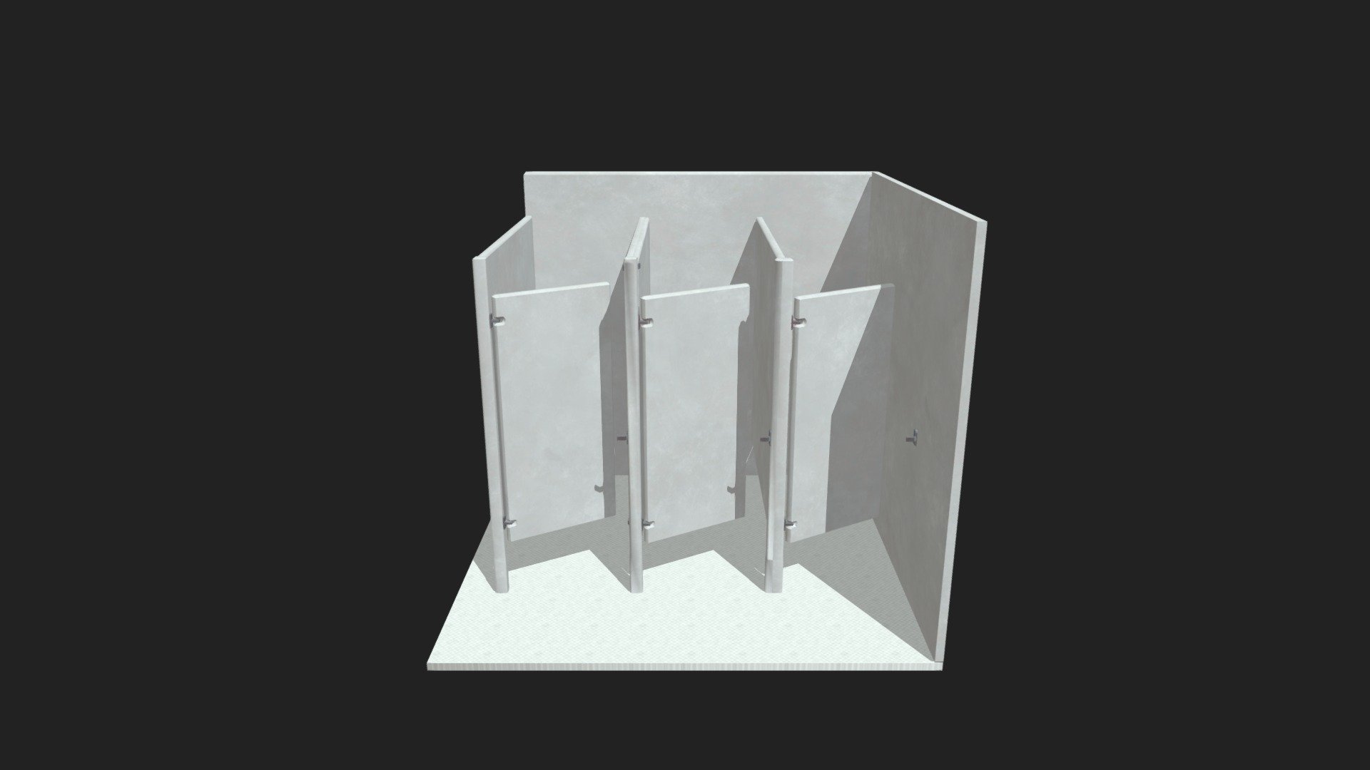 bathroom stall - 3D model by welovekah [3bf1564] - Sketchfab