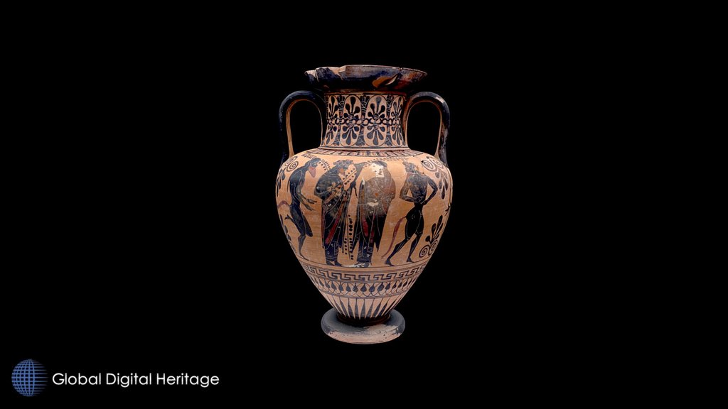 Athenian amphora by Antimenes. Camarina, Sicily