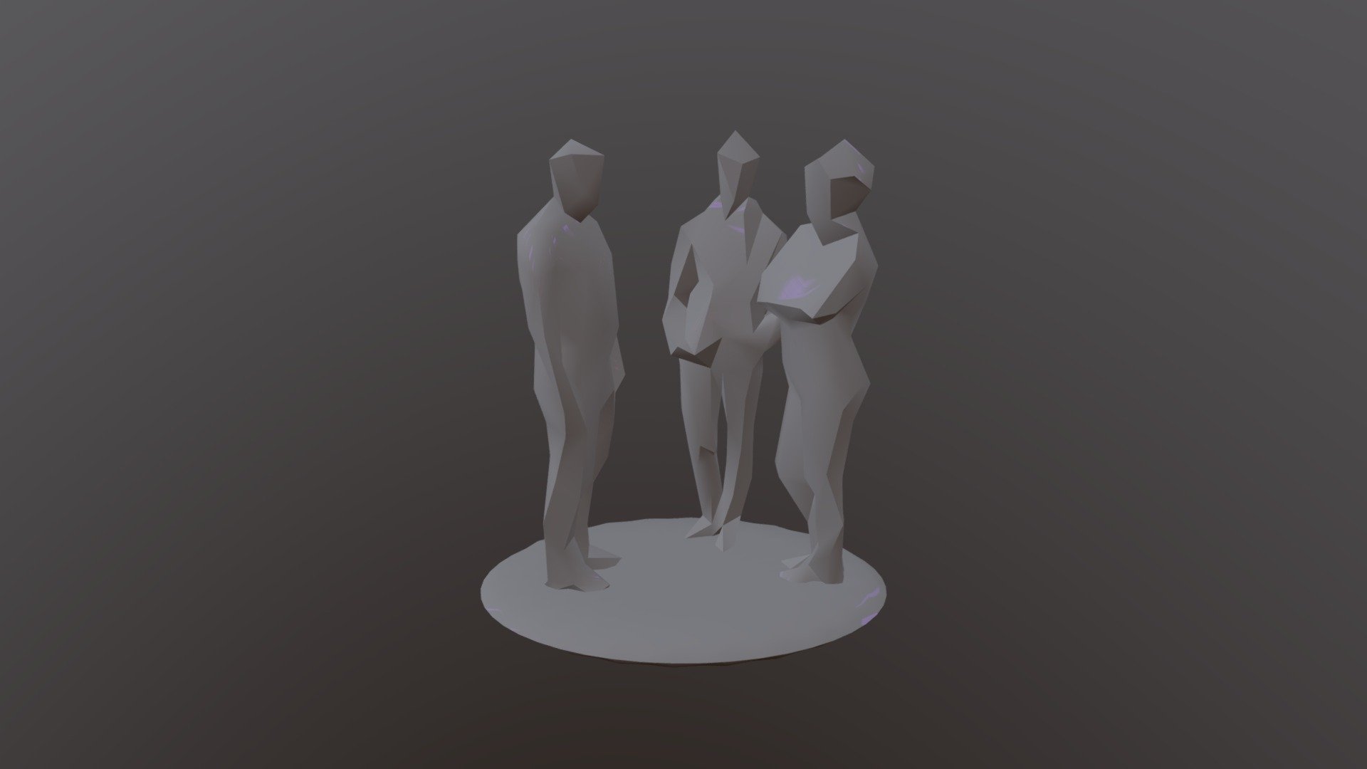 Three People - Low Poly