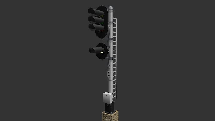 Traffic Light no rust 3D Model