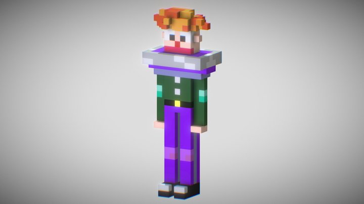 Joker Voxel 3D Model