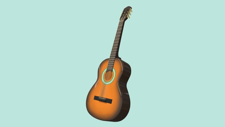 Classic Guitar 3D Model
