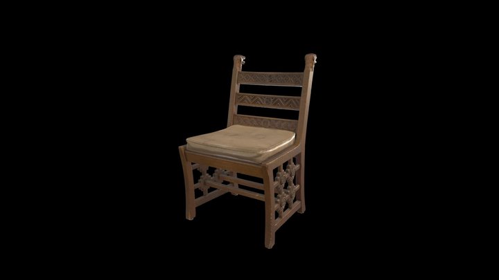 Pitt Nationality Room: Irish Room Chair 3D Model