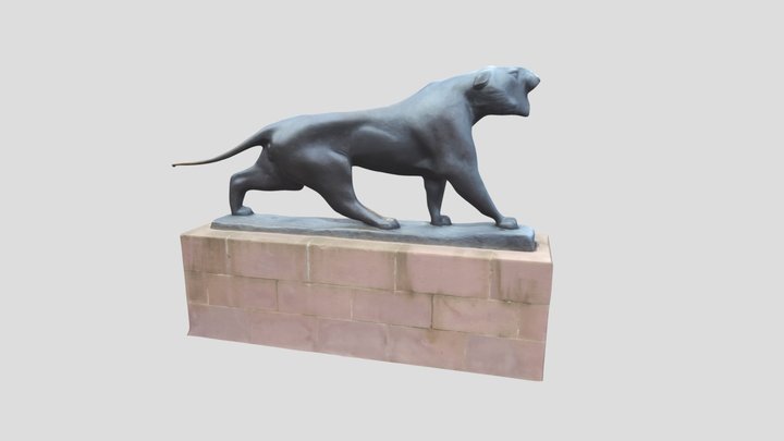 Tiger Sculpture - Bronze 3D Model