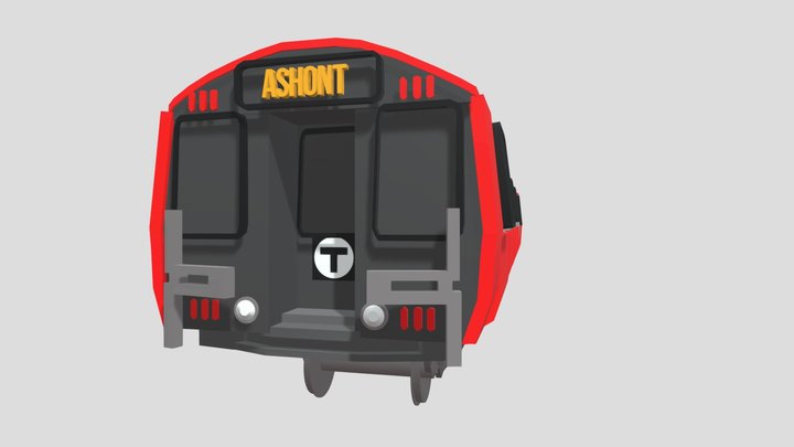 Mbta 1900 Red line train. 3D Model