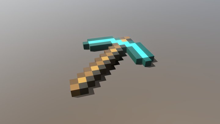 Diamond Pickaxe 3D Model