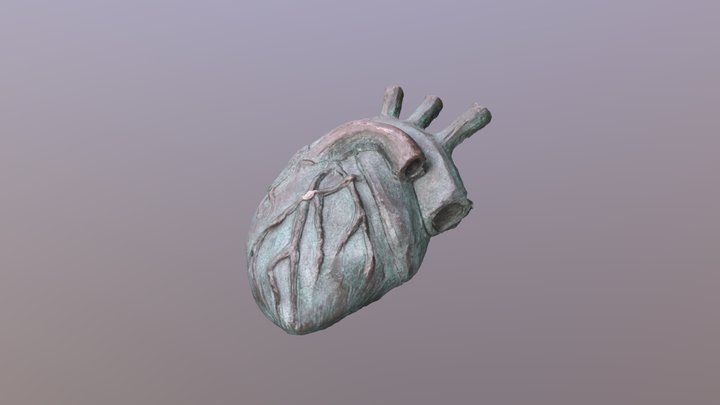 Bronze Tell Tale Heart 3D Model