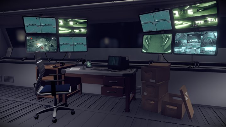 Security room 3D Model
