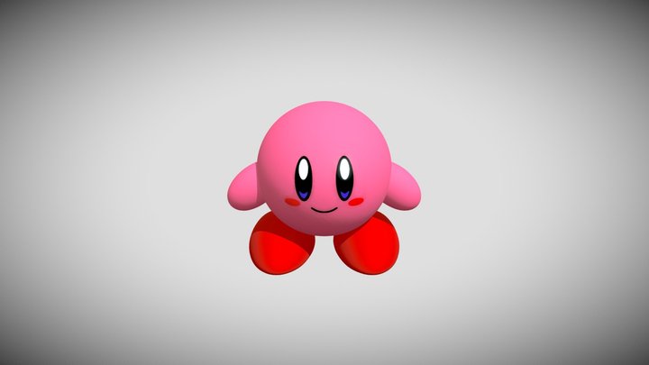 Kirby Animated (3 Animations) 3D Model