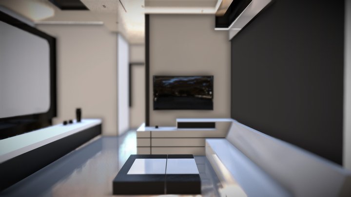 interior (10) loft minimalism black and white – Modèle 3D gratuit STL