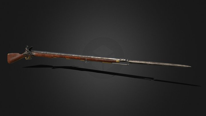Brown bess musket 3D Model
